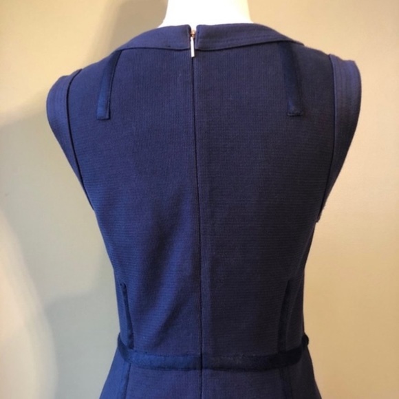 Tory Burch Addis Normandy Blue Cotton Invert Pleat Dress - Picture 8 of 8